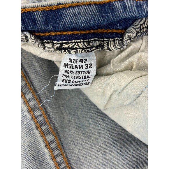 FWRD Denim Men 42/32 Blue Jeans Distressed Paint Splatter Urban Wear - Picture 9 of 11